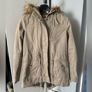BERSHKA beige parka coat / jacket